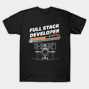 Full Stack Developer Loading Hacker Themed T-Shirt